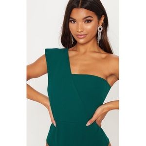 Emerald Green One Shoulder Bodysuit